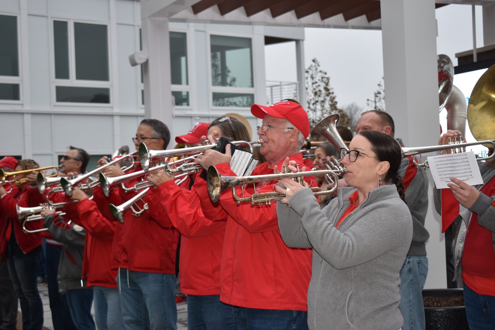 The Ohio State University Marching Band at The Bailey at Bridge Park.